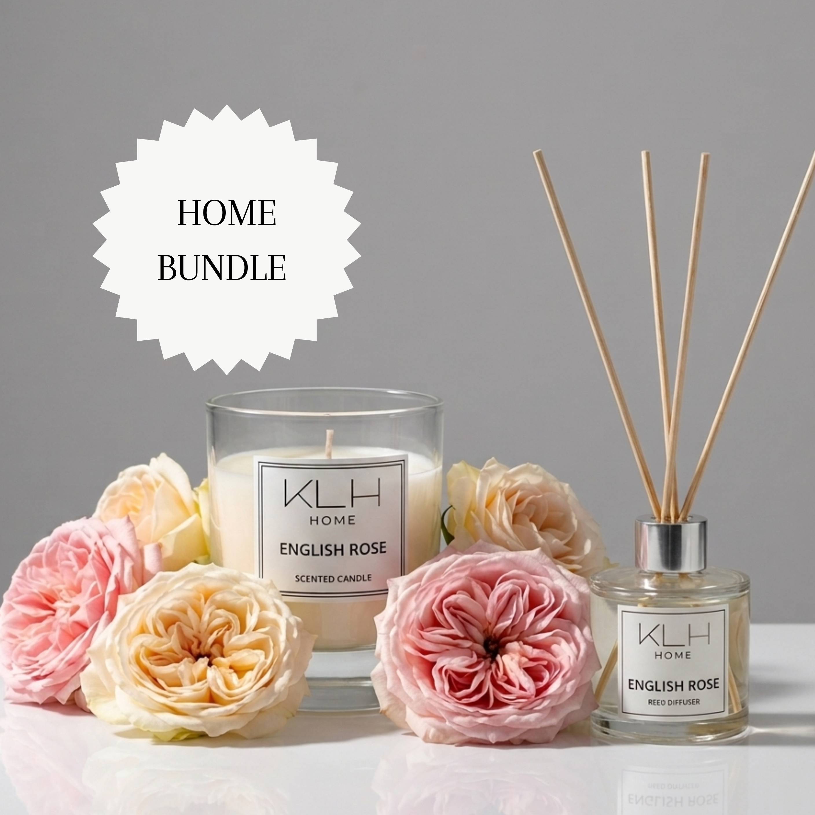 Bundle - English Rose Candle & Diffuser