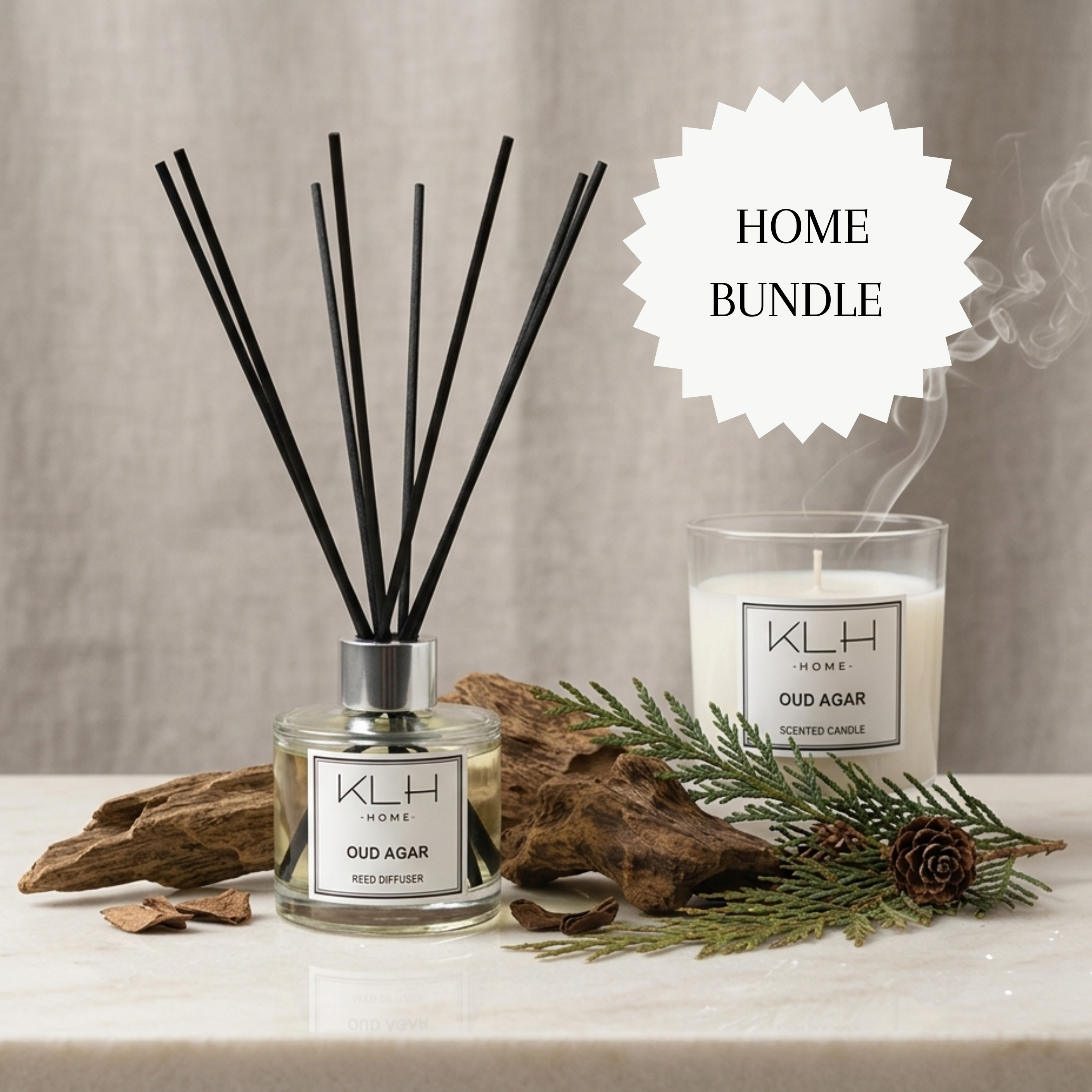 Bundle - Oud Agar Candle & Diffuser