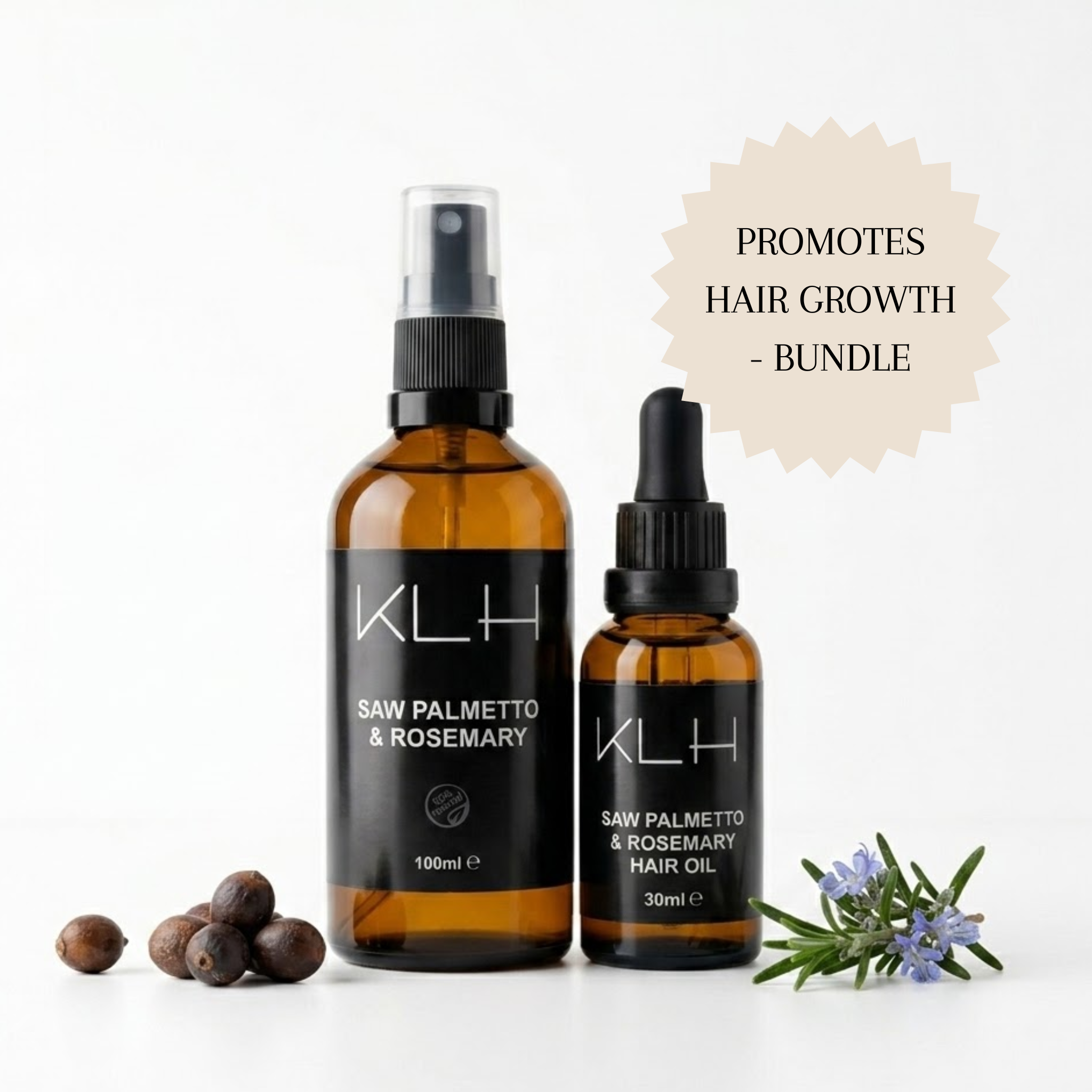 Bundle - Saw Palmetto & Rosemary Hair Oil + Tonic